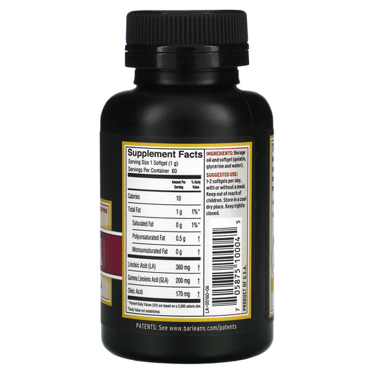 Barlean's, Borage Oil Supplement,Softgels