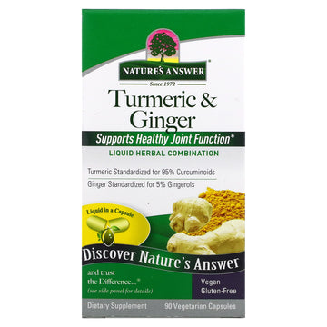 Nature'S Answer, Turmeric & Ginger Vegetarian Capsules