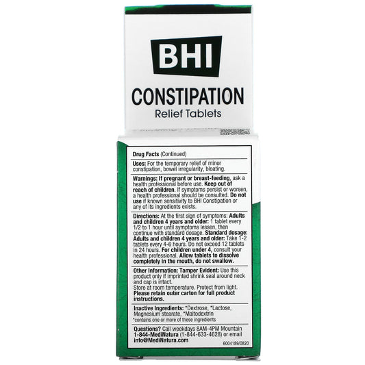 Medinatura, Bhi, Constipation Relief Tablets