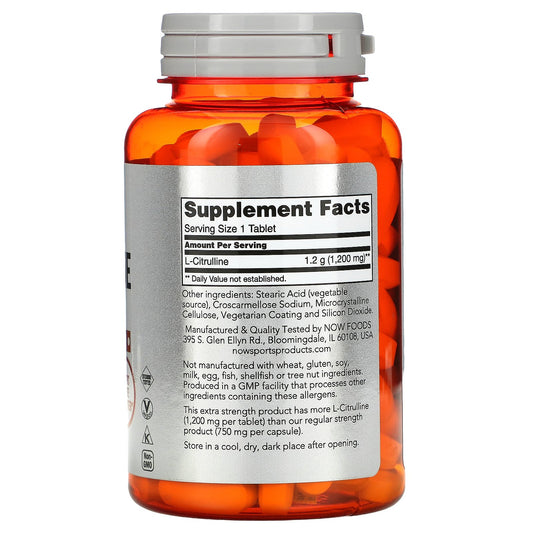 Now Foods, L-Citrulline, 1,200 Mg