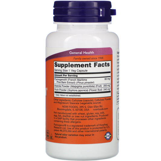 Now Foods, Pycnogenol, 60 Mg