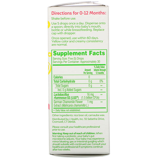 Culturelle, Probiotics, Baby, Calm + Comfort, Probiotic + Chamomile Drops, 0-12 Months