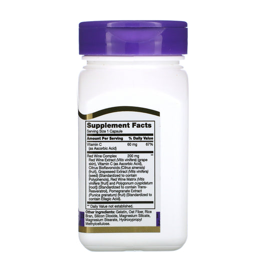 21St Century, Resveratrol Red Wine Extract Capsules