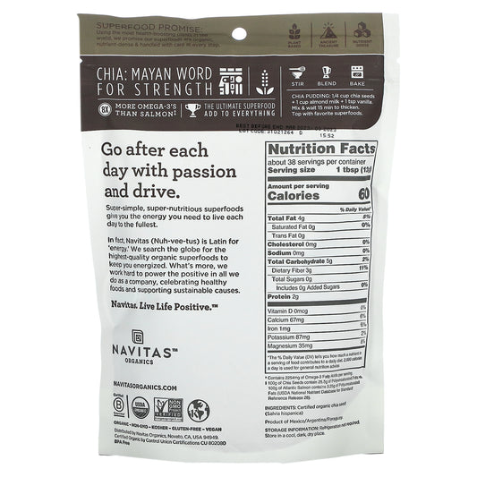 Navitas Organics, Organic Chia Seeds (454 g)