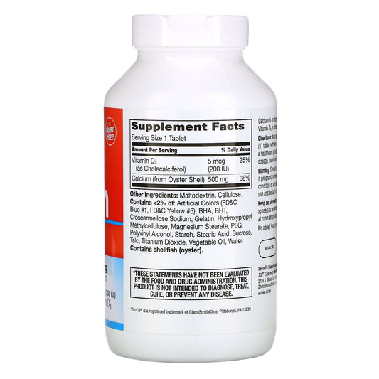 21St Century, Calcium 500 + D3, 5 Mcg (200 Iu)