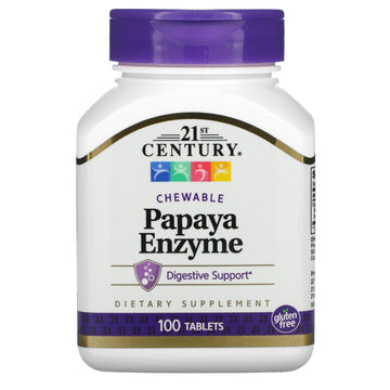 21St Century, Papaya Enzyme, Chewable