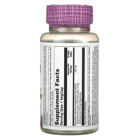Solaray, Mangosteen Fruit Extract, 500 Mg, Vegcaps