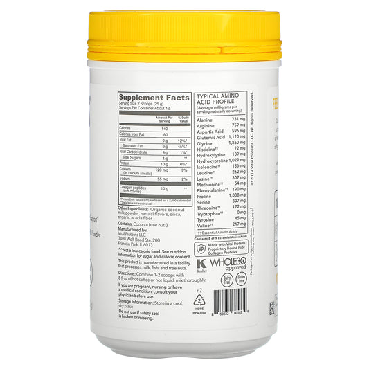 Vital Proteins, Collagen Creamer, Vanilla