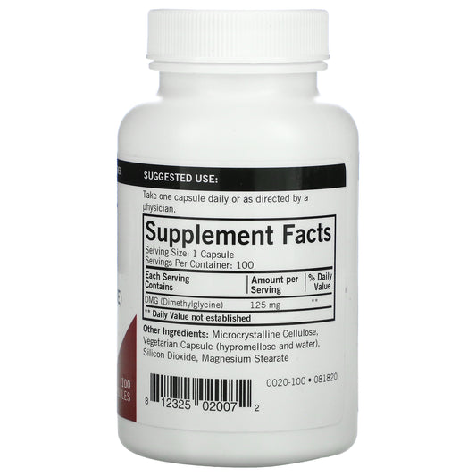 Kirkman Labs, Dmg (Dimethylglycine), 125 Mg,  Capsules