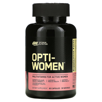 Optimum Nutrition Opti-Women Daily Multivitamin For Women, Immune Support Supplement With Iron, 30 Day Supply, 60 Count, (Packaging May Vary)