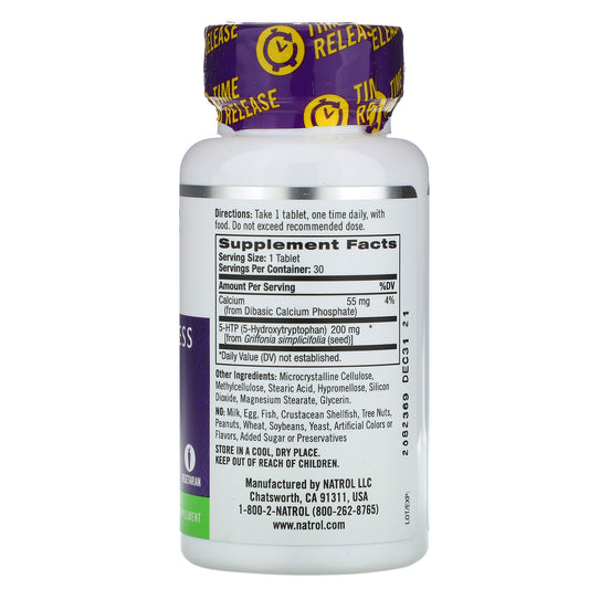 Natrol, 5-Htp, Time Release, Maximum Strength