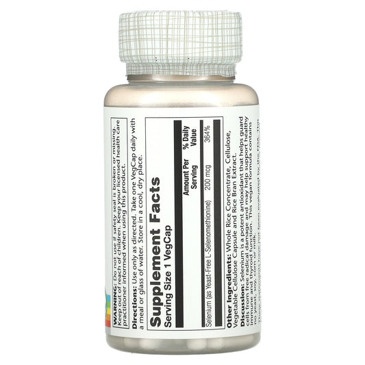 Solaray, Selenium, 200 Mcg
