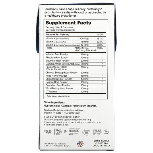 Zahler, Stressmaster, Relaxation Support Formula