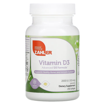 Zahler, Vitamin D3, Advanced D3 Formula, 50 Mcg (2,000 Iu),Softgels