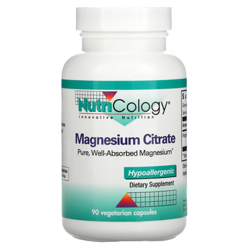 Nutricology, Magnesium Citrate, Vegetarian Capsules