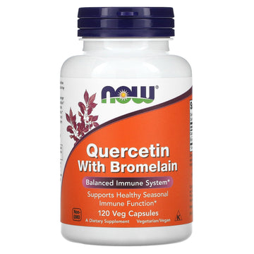 NOW Foods Supplements, Quercetin with Bromelain, Balanced Immune System*, 120 Veg Capsules