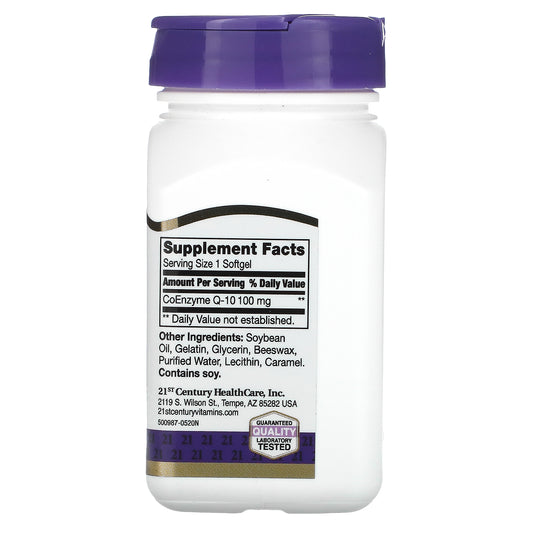 21St Century, Liquid Filled Coq-10, 100 Mg Rapid Release Softgels