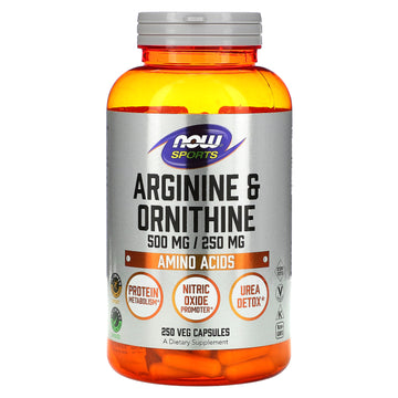 Now Foods, Sports, Arginine & Ornithine, 500 Mg /250 Mg Veg Capsules