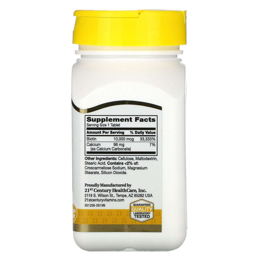 21St Century, Biotin, 10,000 Mcg,  Tablets