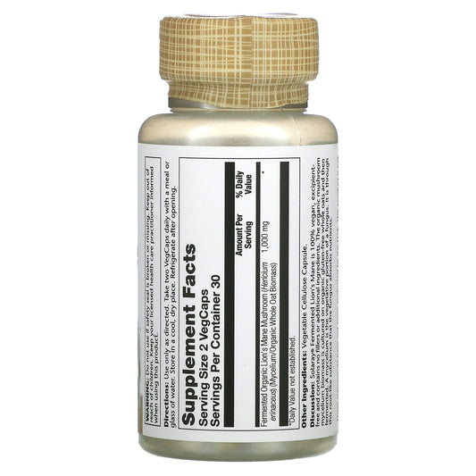 Solaray, Fermented Lion'S Mane Mushroom