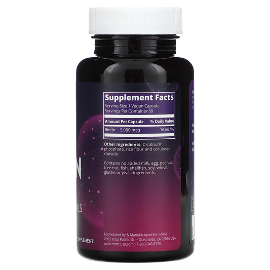 Mrm, Biotin,  Vegan Capsules