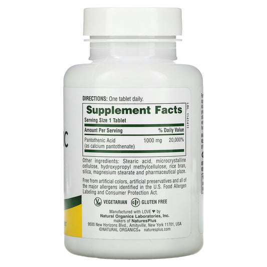 Nature'S Plus, Pantothenic Acid
