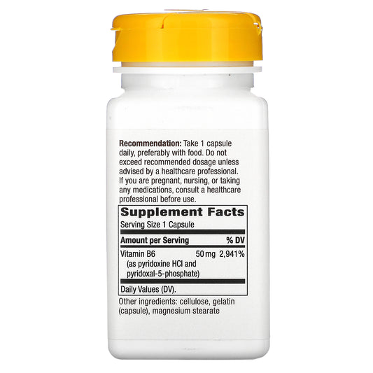 Nature'S Way, Vitamin B-6, 50 Mg, Capsules