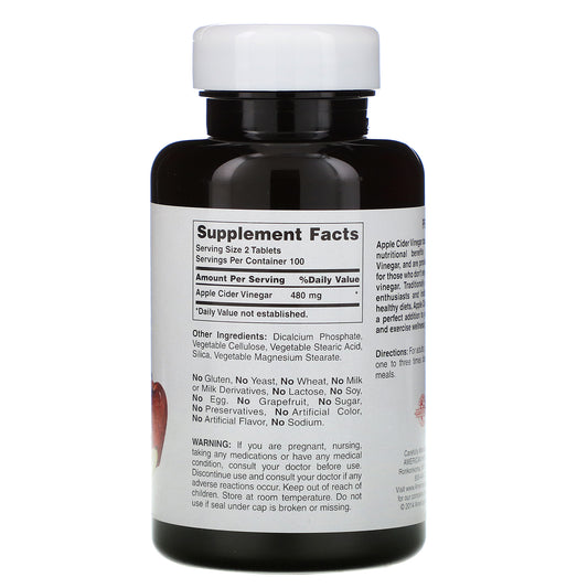 American Health, Apple Cider Vinegar Tablets