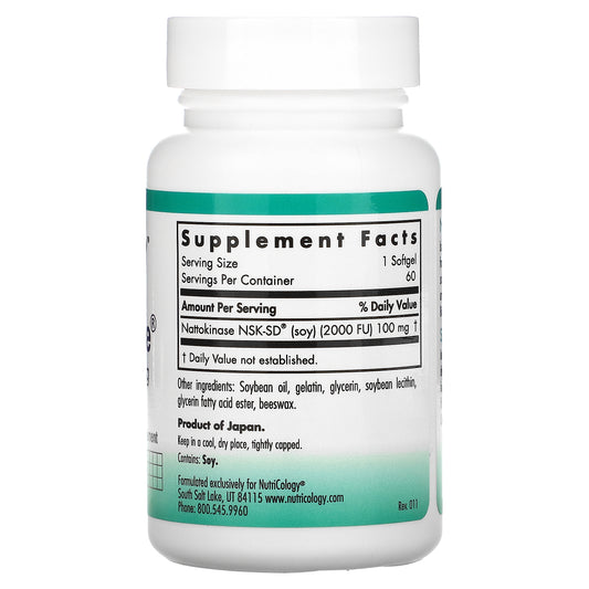 Nutricology, Nattozyme, 100 Mg, Softgels