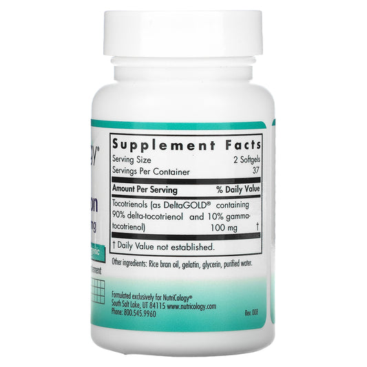 Nutricology, Delta-Fraction, Tocotrienols, 50 Mg