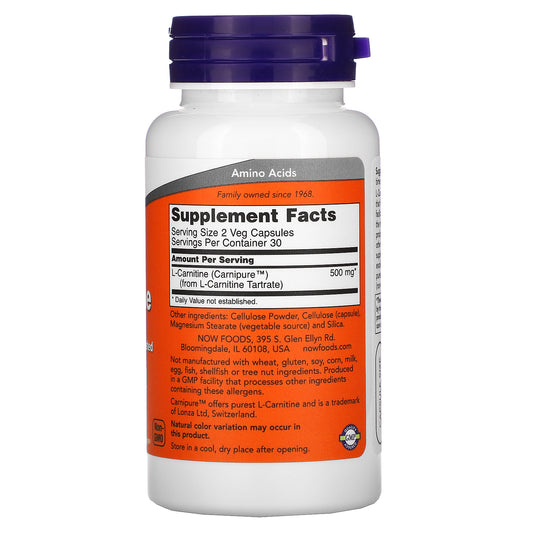 Now Foods, L-Carnitine, 250 Mg