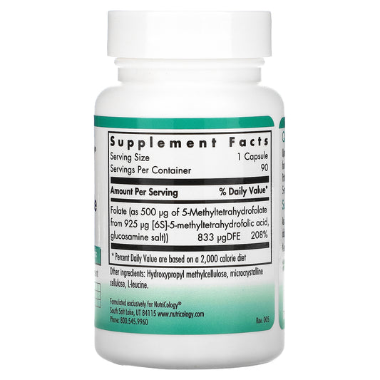 Nutricology, Quatreactiv Folate, Vegetarian Capsules