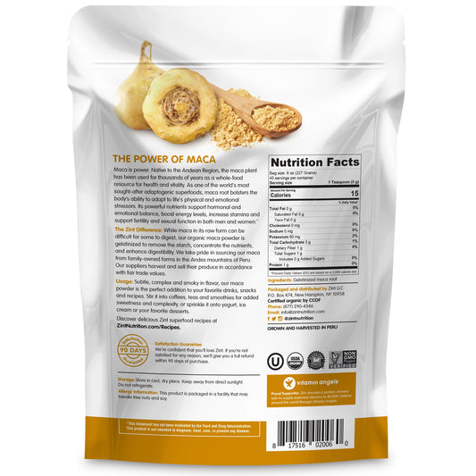 Zint, Maca, Organic Gelatinized Powder,  (227 G)