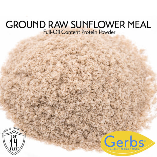 Ground Raw Sunflower Seed Meal By Gerbs - Top 14 Food Allergen Free & Non Gmo - Vegan - Kosher - Full Oil Content