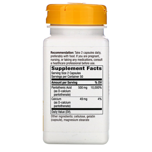 Nature'S Way, Pantothenic Acid, Vitamin B5, 250 Mg