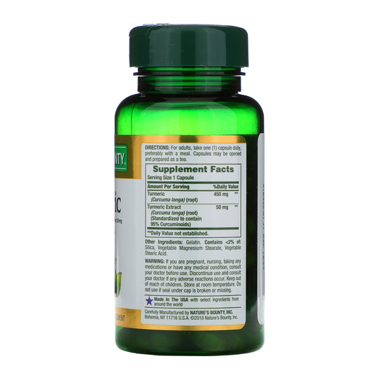 Nature'S Bounty, Turmeric, 450 Mg Capsules