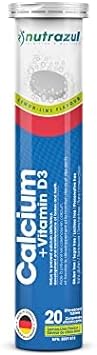 Nutrazul Calcium + Vitamin D3 Effervescent Tablets-Lemon-Lime 20S | 2