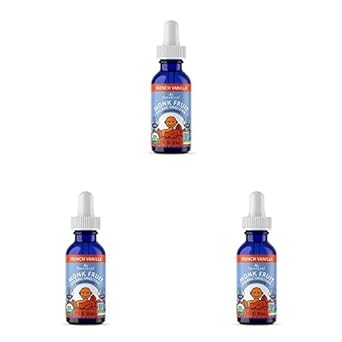 Sweetleaf Organic Monk Fruit Liquid French Vanilla Flavored Sweetener, 2 Ounce (Pack Of 3)