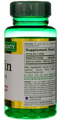 Nature'S Bounty Biotin 5000 Mcg Liquid Softgels