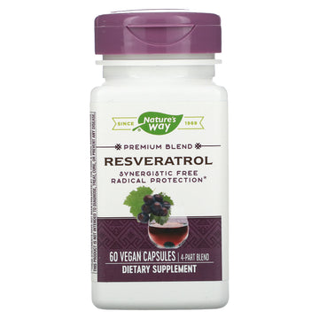 Nature'S Way, Premium Blend, Resveratrol Vegan Capsules