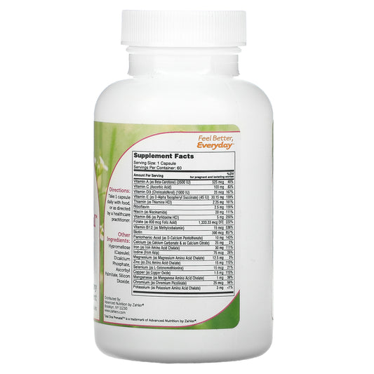Zahler, Total One Prenatal, Essential Once-Daily Prenatal, Capsules