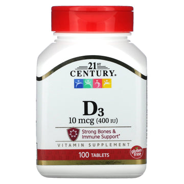 21St Century, Vitamin D3, 10 Mcg (400 Iu), Tablets