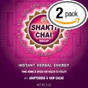 Golden Lotus Herbs Chai Tea (Shakti Chai Decaf With Adaptogens & Raw Cacao - 2 Pack)