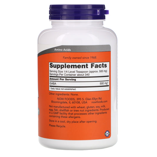 Now Foods, Gaba, Pure Powder