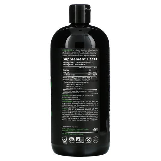 Sports Research, Mct Oil, Unflavored, (946 Ml)