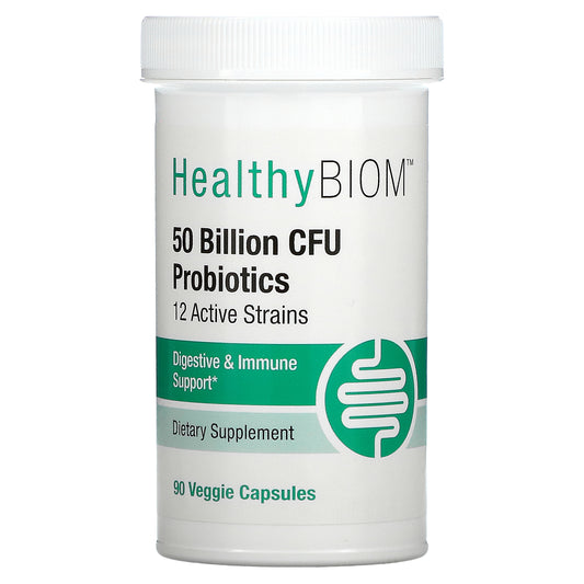 Healthybiom, 50 Billion Cfu Probiotics Veggie Capsules
