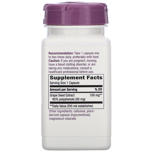 Nature'S Way, Premium Extract, Grape Seed Vegan Capsules