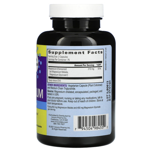 InnovixLabs, Advanced Magnesium, 150 Vegetarian Capsules