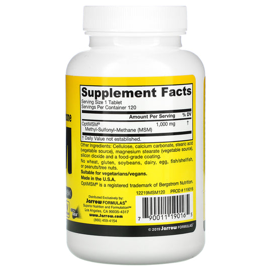 Jarrow Formulas, Msm, 1,000 Mg