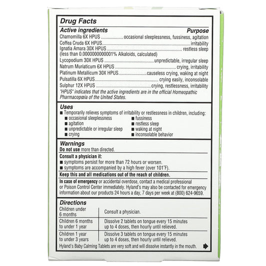 Hyland'S, Baby, Calming Tablets, Ages 6+ Months